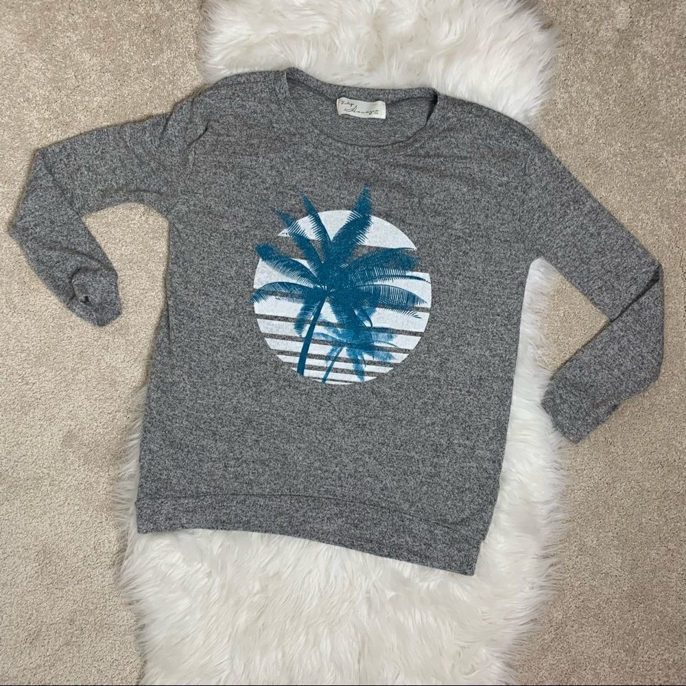 Vintage Havana Super Soft Long Sleeve Palm Tree Top